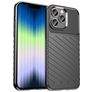 Mobigear Groove iPhone 14 Hülle Flexibles TPU Backcover - Schwarz