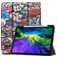 Mobigear Tri-Fold Gel iPad Pro 11 Zoll (2020) Hülle TPU,Kunstleder Klapphülle + Stifthalter - Graffiti