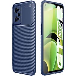 Mobigear Racing Realme GT Neo 3T Hülle Flexibles TPU Backcover - Blau