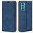 Mobigear Retro Slim Motorola Edge 30 Hülle Klapphülle Geldbörse - Blau