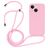 Mobigear Lanyard iPhone 14 Plus Silikon Handykette - Pink