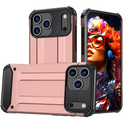 Mobigear Outdoor iPhone 17 Pro Max Hülle Hardcase Backcover Stoßfest - Roségold