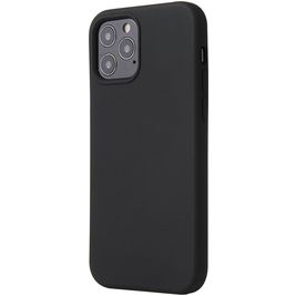 Mobigear Rubber Touch iPhone 12 Silikon Hülle Backcover - Schwarz