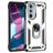 Mobigear Armor Ring Motorola Edge 30 Pro Hardcase Backcover Shockproof mit Ringhalter - Silber
