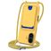 Mobigear Lanyard Card iPhone 17 Silikon Handykette mit Kartenhalter - Gelb