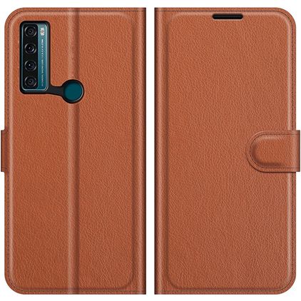 Mobigear Classic TCL 20 SE Hülle Klapphülle Geldbörse - Braun