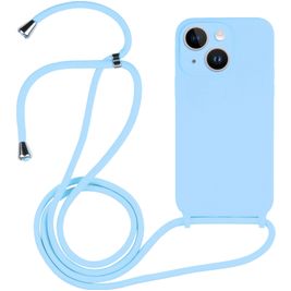 Mobigear Lanyard iPhone 15 Silikon Handykette - Blau