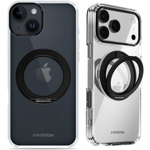 Mobilize 360 Rotating Ring iPhone 14 MagSafe Hülle Hardcase Backcover mit Ringhalter - Schwarz