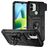 Mobigear Armor Ring Cam Slide Xiaomi Redmi A1 4G Hardcase Backcover Shockproof mit Ringhalter und Kamera-Slider - Schwarz