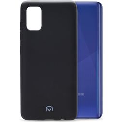 Mobilize Rubber Gelly Samsung Galaxy A41 Hülle Flexibles TPU Backcover - Matt Black