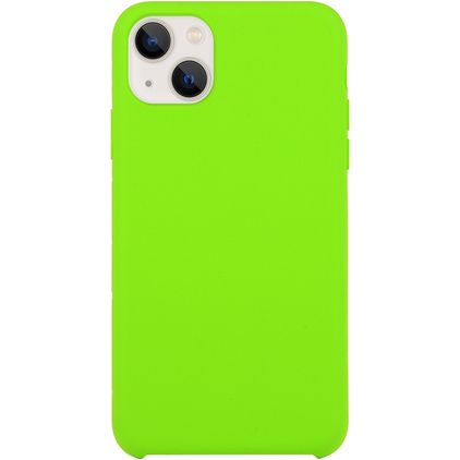 Mobigear Rubber Touch iPhone 15 Plus Silikon Hülle Backcover - Limette