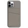 Nudient Magnet Thin Echtleder Kartenetui - 3 Karten - MagSafe Kompatibel - Clay Beige
