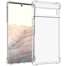 Mobigear Cushion Durchsichtig Google Pixel 6 Pro Hülle Flexibles TPU Backcover Stoßfest - Transparent