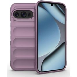Mobigear Bumpy Google Pixel 10 Pro Hülle Flexibles TPU Backcover - Lila