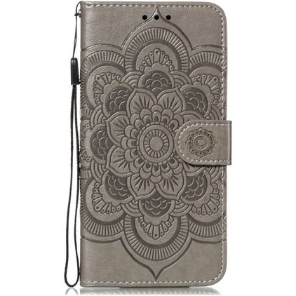 Mobigear Mandala iPhone 11 Hülle Klapphülle Geldbörse - Grau