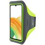 Mobiparts Comfort Fit Handyhalterung Joggen Samsung Galaxy A33 Sporthülle Neopren Sportarmband - Neon Green