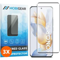 Mobigear Premium Honor 90 Panzerglas Gehärtetes Glas Displayschutz - Hüllenfreundlich (3er Pack)