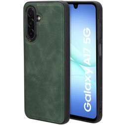 Mobiparts Classic Samsung Galaxy A17 MagSafe TPU / Kunstleder Backcover - Emerald Green