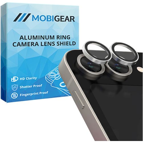 Mobigear Single Samsung Galaxy Z Flip 4 Panzerglas Gehärtetes Glas Kameralinsen Schutz - Hüllenfreundlich - Grau
