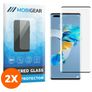 Mobigear Curved Huawei Mate 40 Pro Panzerglas Gehärtetes Glas Displayschutz - Hüllenfreundlich - Schwarz (2er Pack)