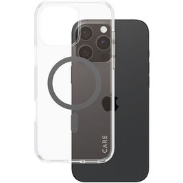 CARE by PanzerGlass Flagship iPhone 16 Pro Max MagSafe Hülle Hardcase Backcover - Transparent / Schwarz