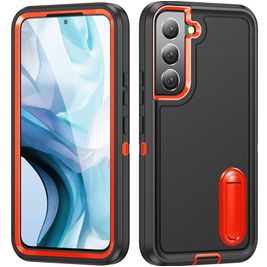 Mobigear Rugged Stand Samsung Galaxy S23 Hülle Hardcase Backcover Stoßfest mit Ständer - Schwarz