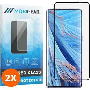 Mobigear Curved OPPO Find X2 Neo Panzerglas Gehärtetes Glas Displayschutz - Hüllenfreundlich - Schwarz (2er Pack)
