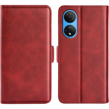Mobigear Slim Magnet HONOR X7 Hülle Klapphülle Geldbörse - Rot
