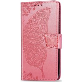 Mobigear Butterfly POCO F2 Pro Hülle Klapphülle Geldbörse - Pink