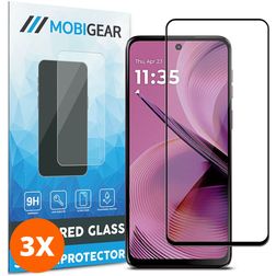 Mobigear Premium Motorola Moto G55 Panzerglas Gehärtetes Glas Displayschutz - Hüllenfreundlich (3er Pack)