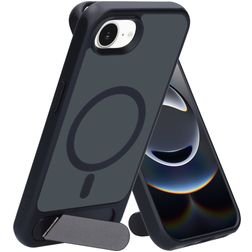 Mobiparts Hardcover iPhone 16e MagSafe Hülle Hardcase Backcover mit Ständer - Satin Black