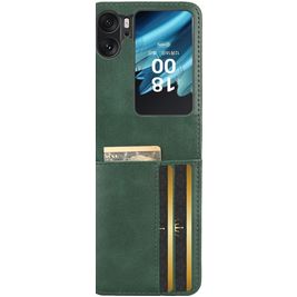 Mobigear Excellent Wallet OPPO Find N2 Flip Hülle Hardcase Backcover - Grün
