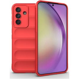 Mobigear Bumpy Samsung Galaxy A56 Hülle Flexibles TPU Backcover - Rot