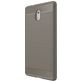 Mobigear Brushed Slim Nokia 3 Hülle Flexibles TPU Backcover - Grau