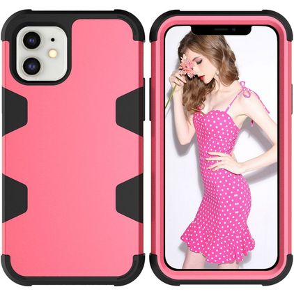 Mobigear Ultra Tough iPhone 12 Mini Hülle Hardcase Backcover Stoßfest - Magenta
