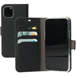 Mobiparts Saffiano Wallet iPhone 11 Pro Hülle Klapphülle Geldbörse - Schwarz