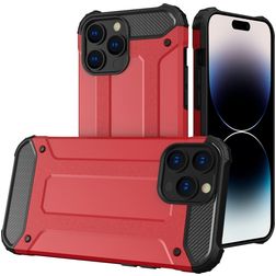 Mobigear Outdoor iPhone 15 Pro Max Hülle Hardcase Backcover Stoßfest - Rot