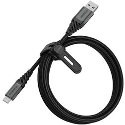 OtterBox Nylon Braided USB-A auf USB-C Kabel 2 m - Schwarz