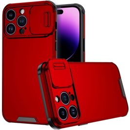 Mobigear Cam Slide iPhone 14 Pro Max Hülle Hardcase Backcover mit Kamera Slider - Rot Mobigear Cam Slide iPhone 14 Pro Max Hülle Hardcase Backcover mit Kamera Slider - Rot