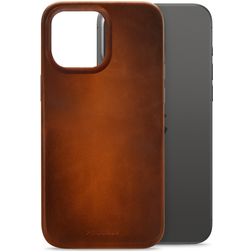 Mobilize Premium iPhone 15 Pro Max MagSafe Hülle Echtes Leder Backcover - Burned Cognac