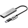 Cygnett Unite 4-in-1 USB-A / USB-C auf USB-C Hub - Silber