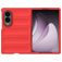 Mobigear Bumpy Samsung Galaxy Z Fold 8 Hülle Flexibles TPU Backcover - Rot