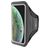 Mobiparts Comfort Fit Handyhalterung Joggen iPhone X Sporthülle Neopren Sportarmband - Schwarz
