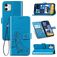 Mobigear Clover iPhone 12 Klapphülle Portemonnaie - Blau