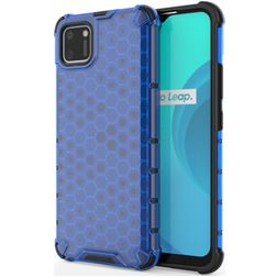 Mobigear Honeycomb Realme C11 (2020) Hülle Hardcase Backcover Stoßfest - Blau