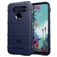 Mobigear Rugged Shield LG K51s Hülle Flexibles TPU Backcover Stoßfest - Blau
