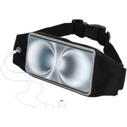 Mobiparts Comfort Fit Handyhalterung Joggen iPhone 16 Plus Sporthülle Neopren Sportarmband - Schwarz