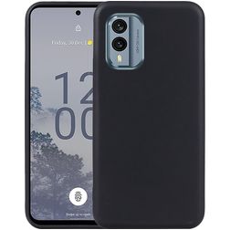 Mobigear Colors Nokia X30 Hülle Flexibles TPU Backcover - Schwarz