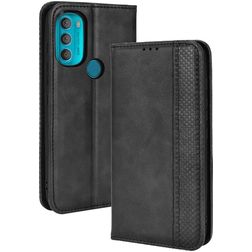 Mobigear Sensation Motorola Moto G71 5G Hülle Klapphülle Geldbörse - Schwarz