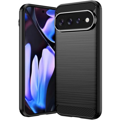 Mobigear Brushed Slim Google Pixel 11 Pro XL Hülle Flexibles TPU Backcover - Schwarz